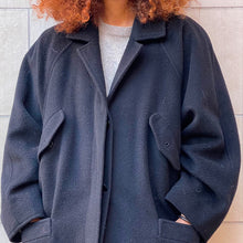 Load image into Gallery viewer, Cappotto Agnona nero 80s