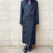 Load image into Gallery viewer, trench nero in lana 90s