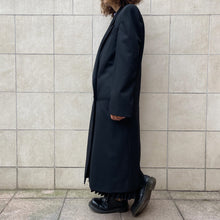 Load image into Gallery viewer, trench nero in lana 90s