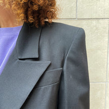 Load image into Gallery viewer, trench nero in lana 90s