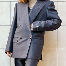 Load image into Gallery viewer, Completo Cantareli check grigio 90s