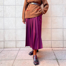 Load image into Gallery viewer, Gonna a pantaloni Cronaca bordeaux 80s