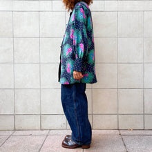 Load image into Gallery viewer, Camicia sartoriale in seta blu 80s