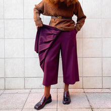 Load image into Gallery viewer, Gonna a pantaloni Cronaca bordeaux 80s