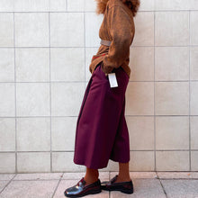 Load image into Gallery viewer, Gonna a pantaloni Cronaca bordeaux 80s