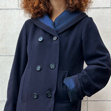 Load image into Gallery viewer, Cappotto Romeo Gigli blu 80s