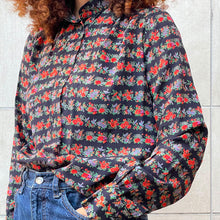 Load image into Gallery viewer, Camicia fauna flora nera 70s
