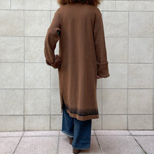 Load image into Gallery viewer, Maxi cardigan /cappotto Callaghan by Romeo Gigli marrone 80s