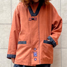 Load image into Gallery viewer, Hanbok moderno bicolore ruggine/nero