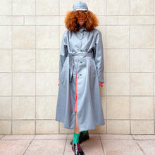 Load image into Gallery viewer, Trench grigio con cappello 70s