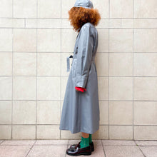 Load image into Gallery viewer, Trench grigio con cappello 70s