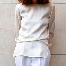 Load image into Gallery viewer, Blusa in seta bianca 90s