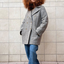 Load image into Gallery viewer, Caban coat Max Mara grigio melange 2000s