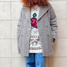 Load image into Gallery viewer, Caban coat Max Mara grigio melange 2000s