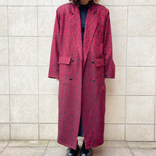 Load image into Gallery viewer, trench in jacquard rosso e nero 80s