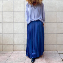 Load image into Gallery viewer, Completo top, blusa e gonna in chiffon di seta, 70s