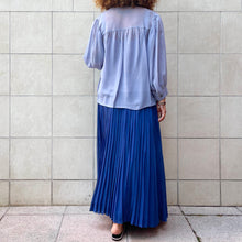 Load image into Gallery viewer, Completo top, blusa e gonna in chiffon di seta, 70s