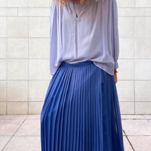 Load image into Gallery viewer, Completo top, blusa e gonna in chiffon di seta, 70s