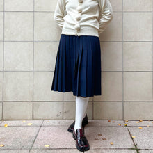 Load image into Gallery viewer, Gonna sartoriale plissettata blu 70s