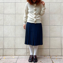 Load image into Gallery viewer, Gonna sartoriale plissettata blu 70s