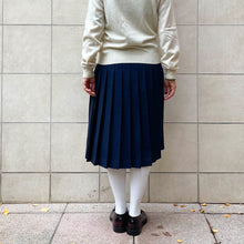 Load image into Gallery viewer, Gonna sartoriale plissettata blu 70s