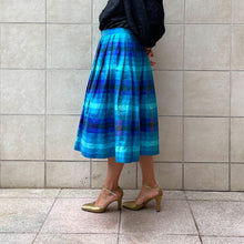 Load image into Gallery viewer, Gonna in seta shantung check 80s