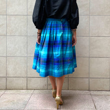 Load image into Gallery viewer, Gonna in seta shantung check 80s
