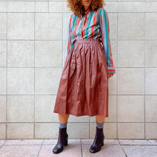 Load image into Gallery viewer, Gonna ecopelle Nina Ricci color mattone 2000s