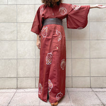 Load image into Gallery viewer, kimono giapponese color ruggine vintage