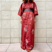 Load image into Gallery viewer, kimono giapponese color ruggine vintage