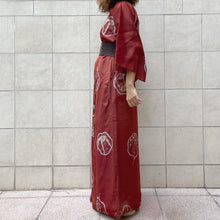 Load image into Gallery viewer, kimono giapponese color ruggine vintage