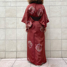 Load image into Gallery viewer, kimono giapponese color ruggine vintage