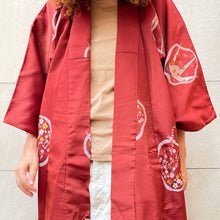 Load image into Gallery viewer, kimono giapponese color ruggine vintage