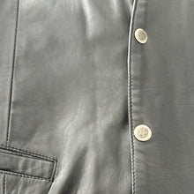 Load image into Gallery viewer, Gilet in pelle nera oversize 90s