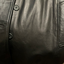 Load image into Gallery viewer, trench pelle nera 80s