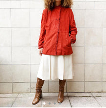 Load image into Gallery viewer, Giacca in camoscio rosso ciliegia , onesize