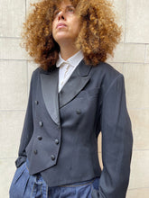 Load image into Gallery viewer, Blazer smocking kenzo city , nero misto lana , sz L