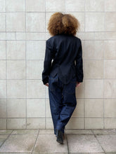 Load image into Gallery viewer, Blazer smocking kenzo city , nero misto lana , sz L