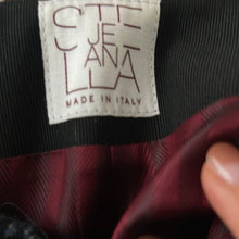 Load image into Gallery viewer, Gonna a pennello Stella Jean con stampa blu scuro e nero
