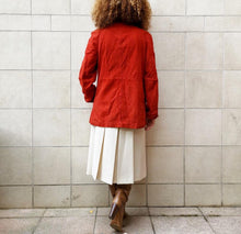 Load image into Gallery viewer, Giacca in camoscio rosso ciliegia , onesize