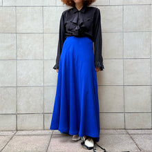 Load image into Gallery viewer, Gonna sartoriale lunga blu elettrico 70s