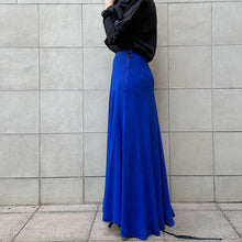 Load image into Gallery viewer, Gonna sartoriale lunga blu elettrico 70s