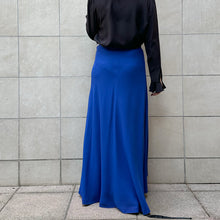 Load image into Gallery viewer, Gonna sartoriale lunga blu elettrico 70s