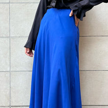 Load image into Gallery viewer, Gonna sartoriale lunga blu elettrico 70s