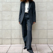 Load image into Gallery viewer, Completo gessato grigio in lana 80s