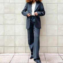 Load image into Gallery viewer, Completo gessato grigio in lana 80s