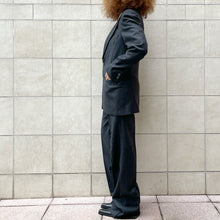 Load image into Gallery viewer, Completo gessato grigio in lana 80s