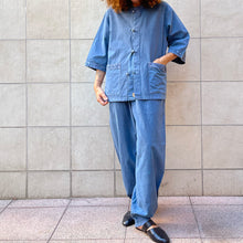Load image into Gallery viewer, Hanbok “moderno" color indaco 90s