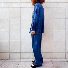 Load image into Gallery viewer, Pigiama in seta blu 90s