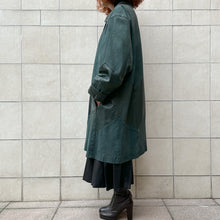 Load image into Gallery viewer, Trench verde bottiglia nabuk e pelle 80s
